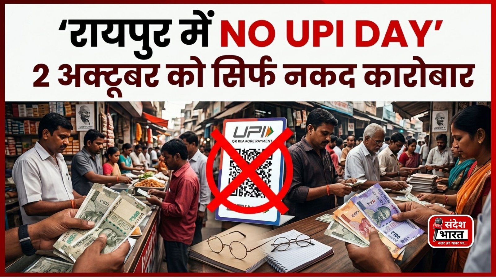 रायपुर में आज ‘No UPI Day’: महादेव घाट और मोहबा बाजार के व्यापारियों ने किया डिजिटल भुगतान का सांकेतिक विरोध, ग्राहकों से नकद लेन-देन की अपील