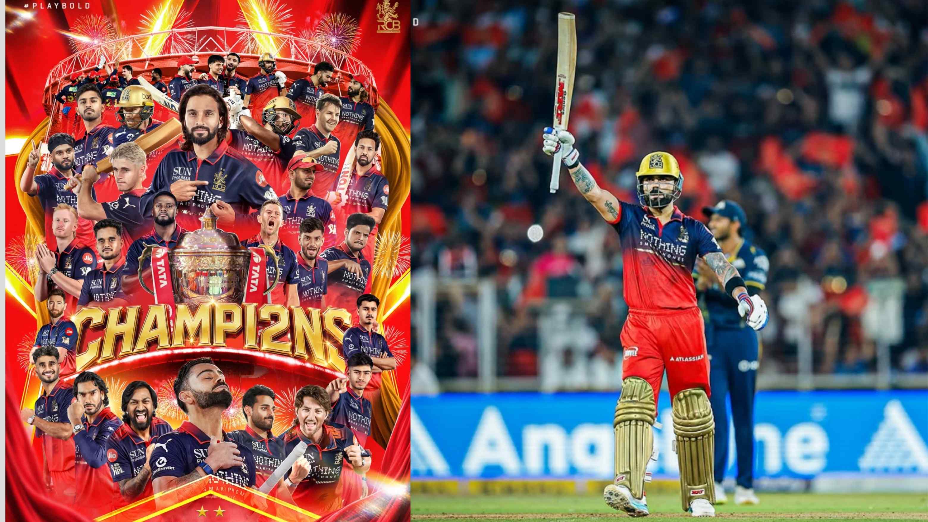 RCB ने लगातार दूसरी बार जीता IPL का खिताब, विराट की विस्फोटक पारी से गुजरात पर शानदार जीत