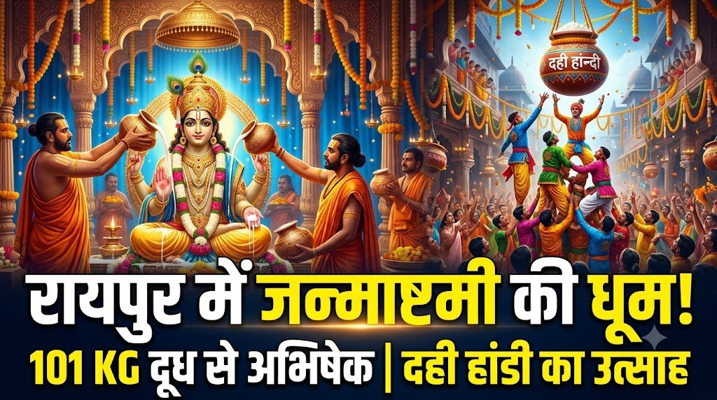 राजधानी में श्रीकृष्ण जन्माष्टमी की धूम, 101 किलो दूध से होगा अभिषेक